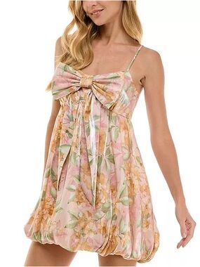A-lime Shimmer Bubble Dress by SENI & CADE